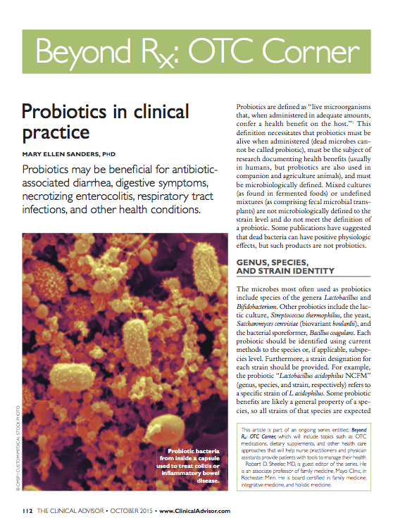 title page: probiotics in clinical practice